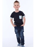 Boys\' jeans with elastic bands on legs NDZ211 - Online store - Boutique